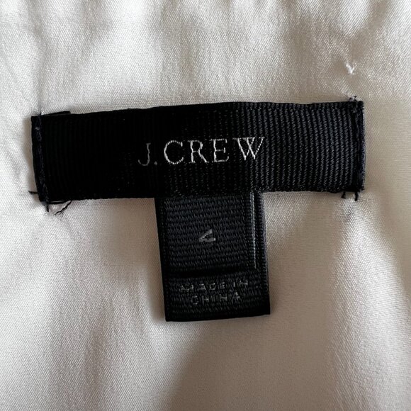 J.Crew White One Shoulder Ruffle Mini Dress - Picture 3 of 5